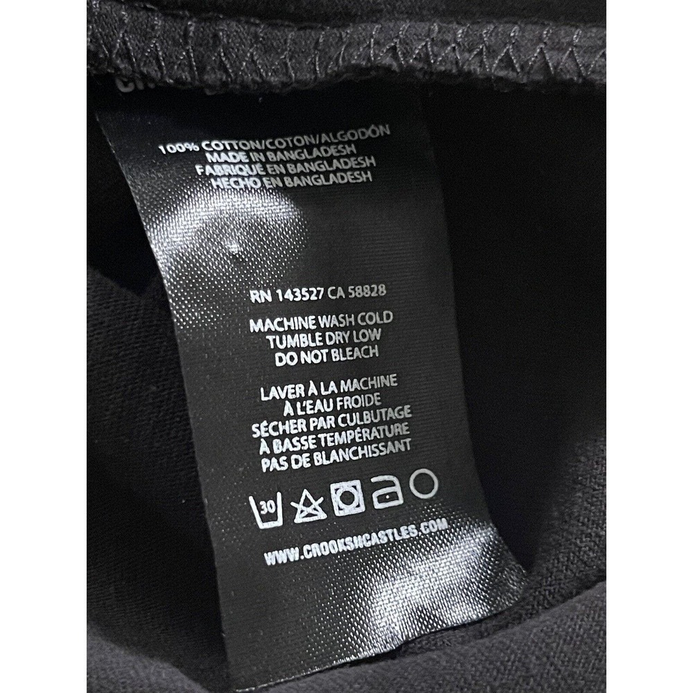 Crooks & Castles Men's Greco Bandusa Tee T-Shirt Size M Black Gold Metallic - Picture 10 of 10